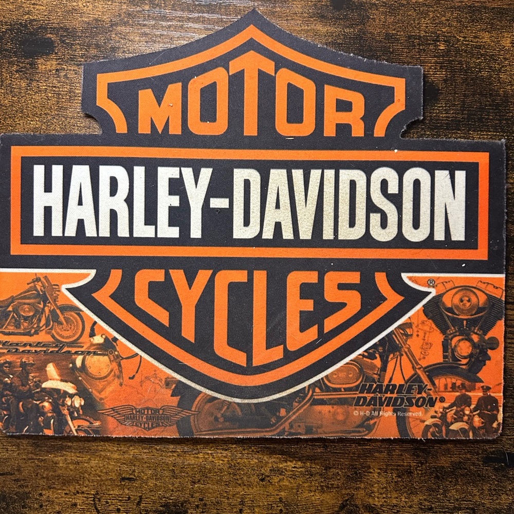 Harley-Davidson Bar & Shield Logo Mousepad Black Orange Motorcycle Biker Gear